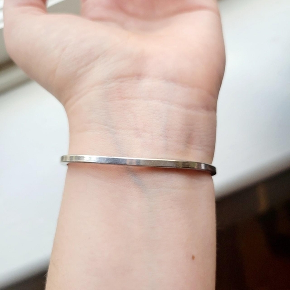 Vintage Silver Green Turquoise Bracelet - Picture 6 of 8